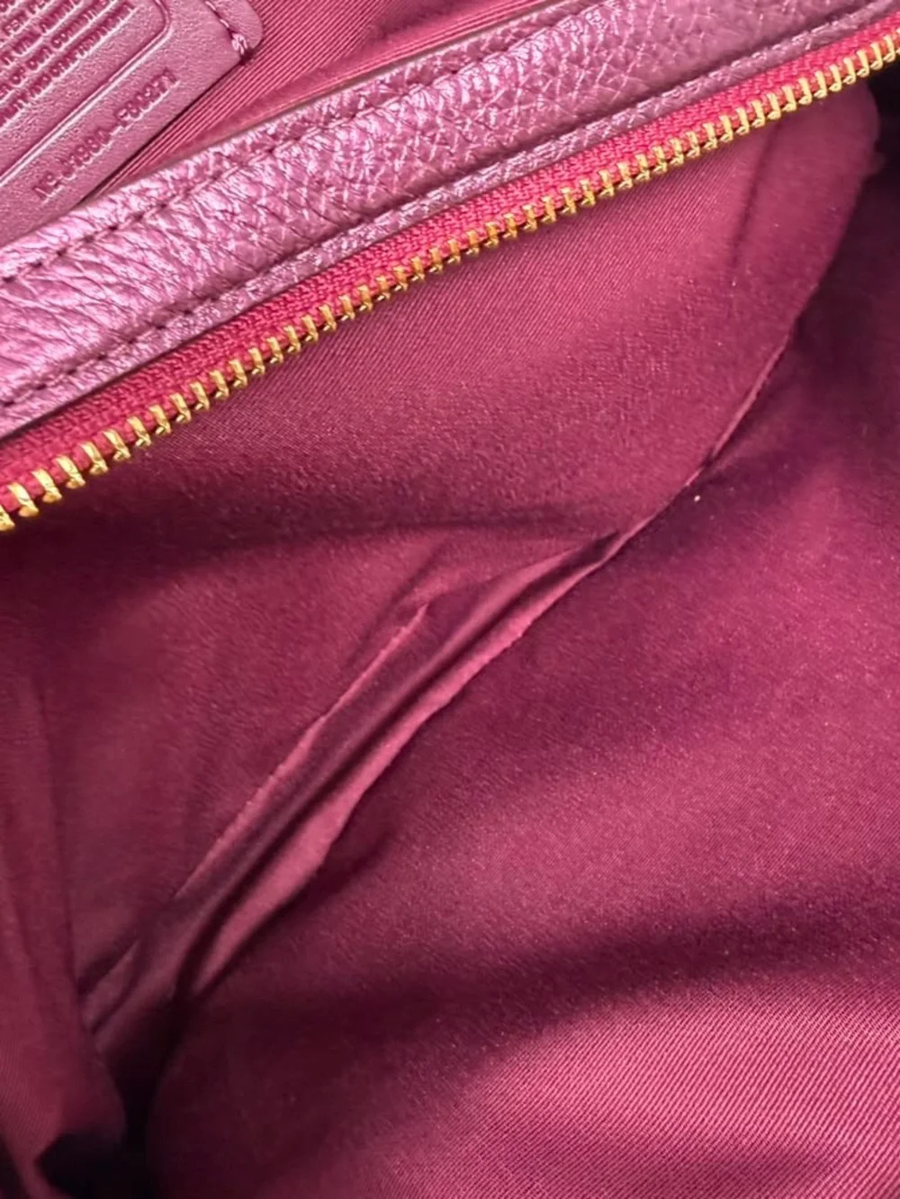 Coach Hadley Hobo — Metallic Berry/Magenta Pebbled Leather